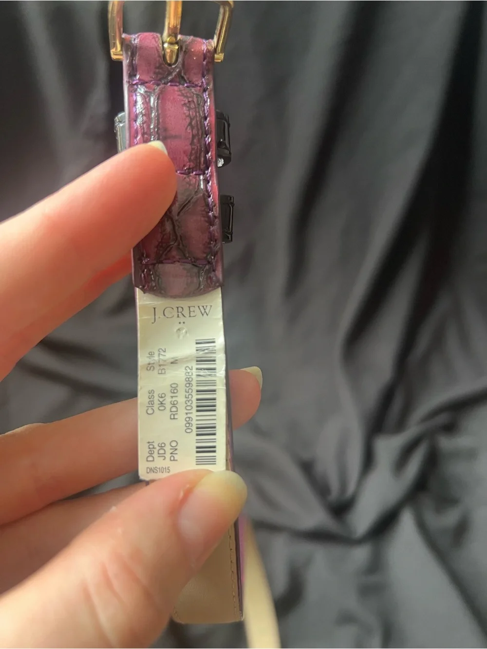 J.Crew Pink Faux Crocodile Belt - Picture 5 of 7